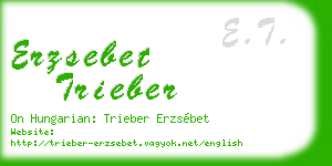 erzsebet trieber business card