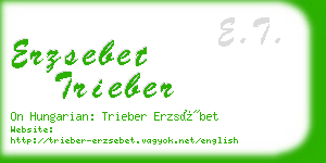 erzsebet trieber business card